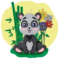 Pictură pe numere Strateg Panda ES043 30 x 30 cm / Verticală