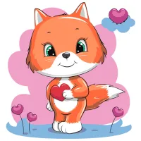 Картина по номерам Strateg Лисенок ES080 30 x 30 см / Вертикальная