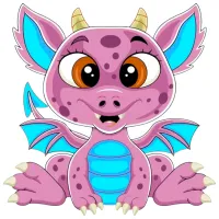 Pictură pe numere Strateg Dragon din desene animate ES0852 30 x 30 cm / Verticală