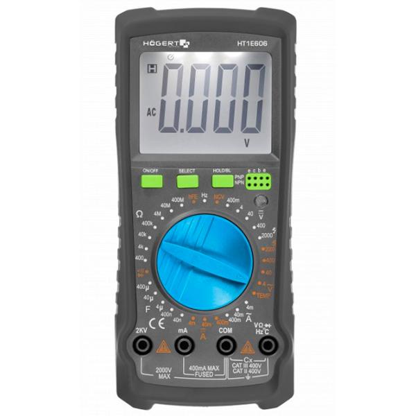 Мультиметр Hoegert HT1E606 Цифровой / 400 МOм photo 1