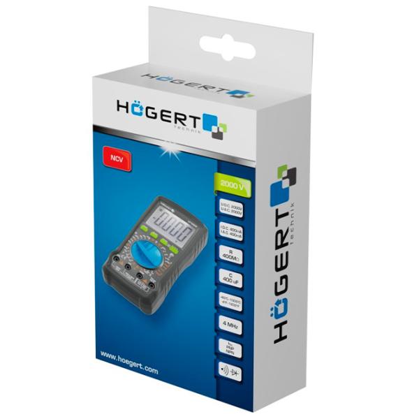 Мультиметр Hoegert HT1E606 Цифровой / 400 МOм photo 4