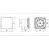 Ventilator de evacuare Awenta Nea 13 W / 88 m³/oră photo 3