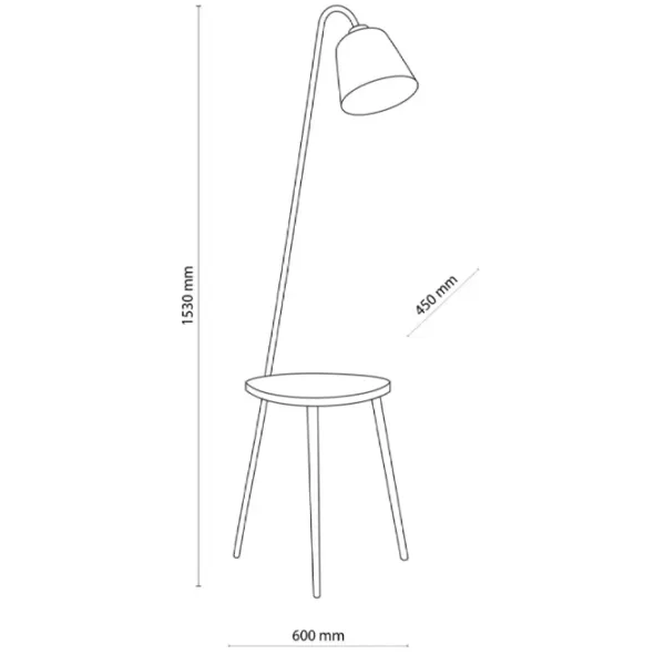 Lampadar TK Lighting TK-5585  Black / E27 photo 4