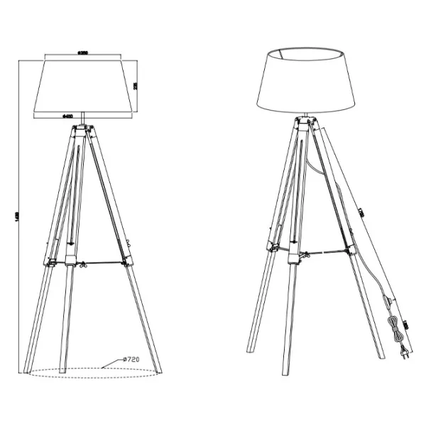 Lampadar Trio R40991011  Grey / E27 photo 2