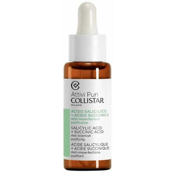 Сыворотка для лица Collistar Attivi Puri Salicylic Acid + Succinic Acid 0.03л / Все типы photo 1