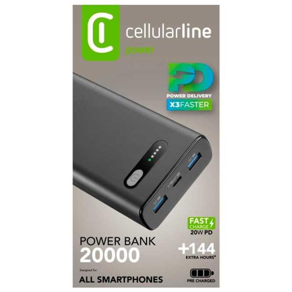 Power Bank Cellularline PBFAST01PD20000K 20000 mAh/ Black photo 5