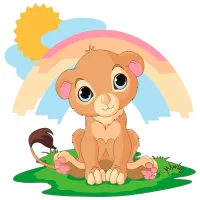 Pictură pe numere Strateg Leu mic ES064 30 x 30 cm / Verticală