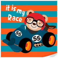 Картина по номерам Strateg Забавный гонщик ES0869 30 x 30 см / Вертикальная