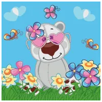 Картина по номерам Strateg Розовые очки ES083 30 x 30 см / Вертикальная