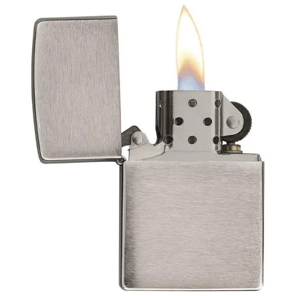 Brichetă Zippo Classic Brushed Chrome Silver / Alamă photo 2