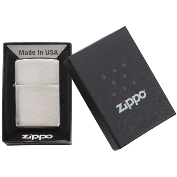 Brichetă Zippo Classic Brushed Chrome Silver / Alamă photo 3