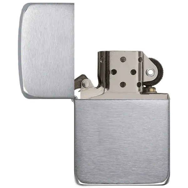 Brichetă Zippo Replica Brushed Chrome Silver / Alamă photo 4