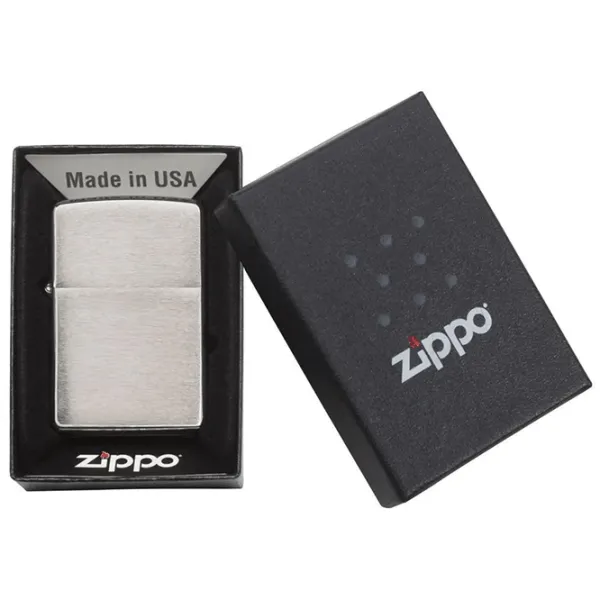 Brichetă Zippo Armor Brushed Chrome Silver / Alamă photo 3