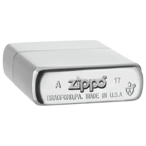 Brichetă Zippo Armor Brushed Chrome Silver / Alamă photo 4