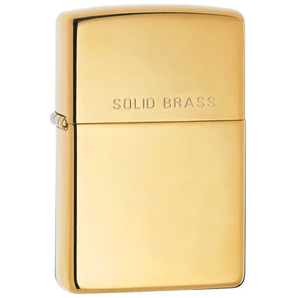Brichetă Zippo Reg Brushed Brass Gold / Alamă photo 1