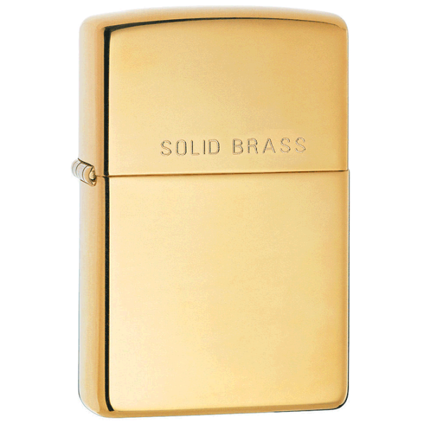 Brichetă Zippo Reg Brushed Brass Gold / Alamă photo 1
