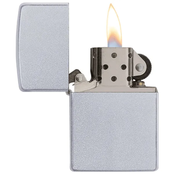 Brichetă Zippo Classic Satin Chrome Silver / Alamă photo 4