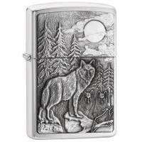 Brichetă Zippo Timberwolves Silver / Alamă