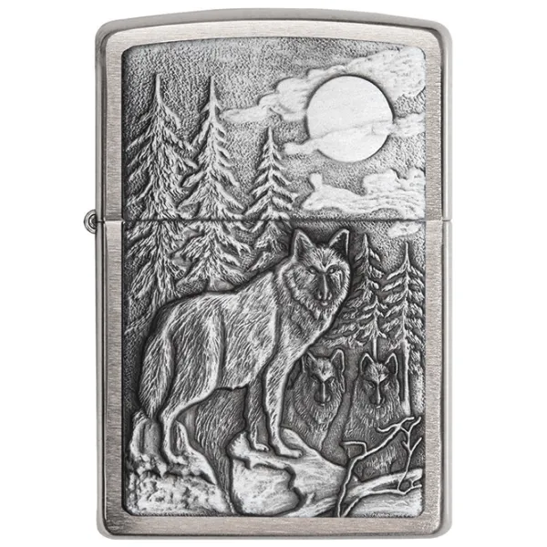 Brichetă Zippo Timberwolves Silver / Alamă photo 2