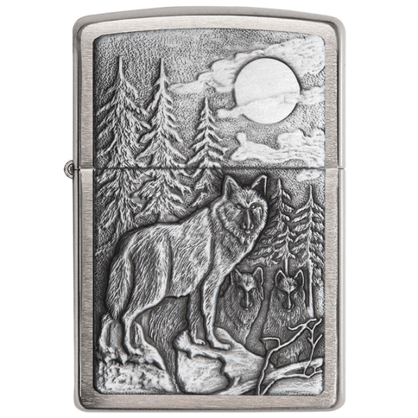 Brichetă Zippo Timberwolves Silver / Alamă photo 2