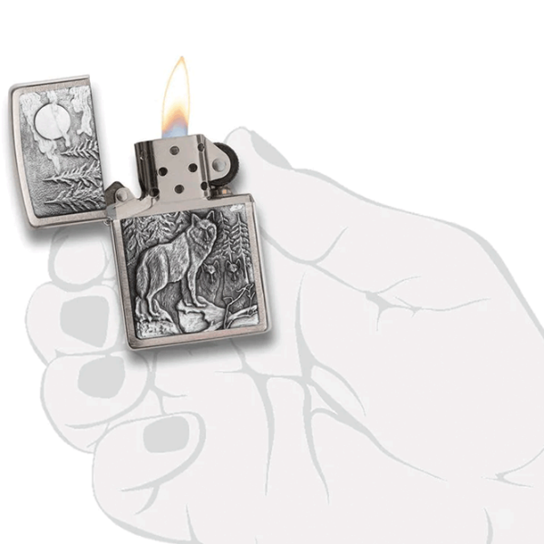 Brichetă Zippo Timberwolves Silver / Alamă photo 4