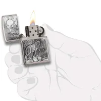 Зажигалка Zippo Timberwolves Серебряный / Латунь photo 4
