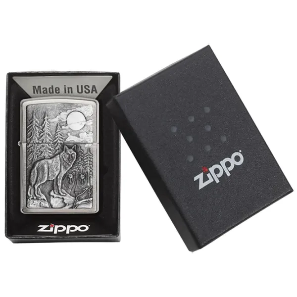 Brichetă Zippo Timberwolves Silver / Alamă photo 5
