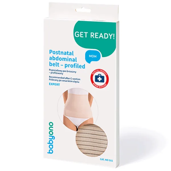 Centură-bandaj BabyOno Expert Belt 25% latex / Beige photo 2