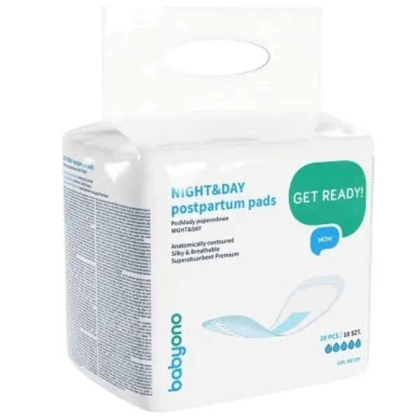 Absorbante dupa nastere BabyOno Night&Day  / White photo 1