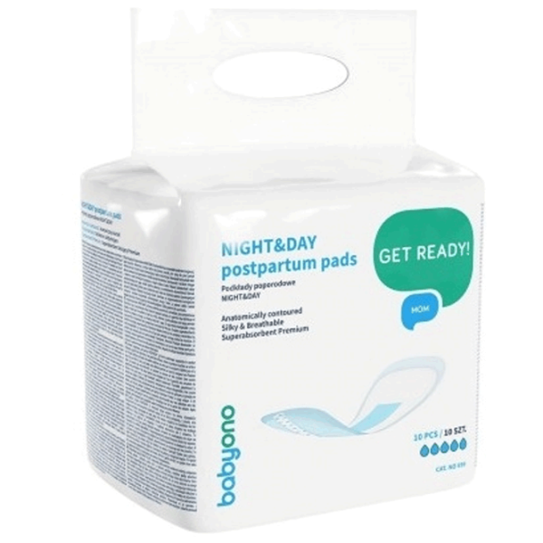 Absorbante dupa nastere BabyOno Night&Day  / White photo 1