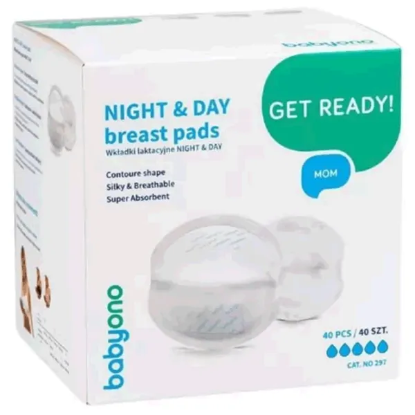 Установка бюстгальтера BabyOno NIGHT and DAY Целлюлоза / Белый photo 1