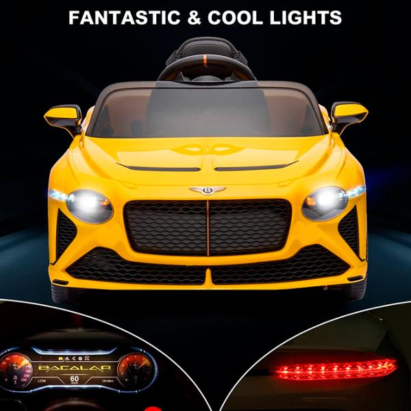 Mașină electrică Bentley Bacalar Richi Tichi JE1008/1  / 30 kg / 3+ / Yelow photo 3