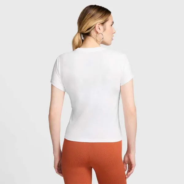 Футболка для женщин Nike W Sportswear Chill Knit 46% хлопок / Белый photo 3