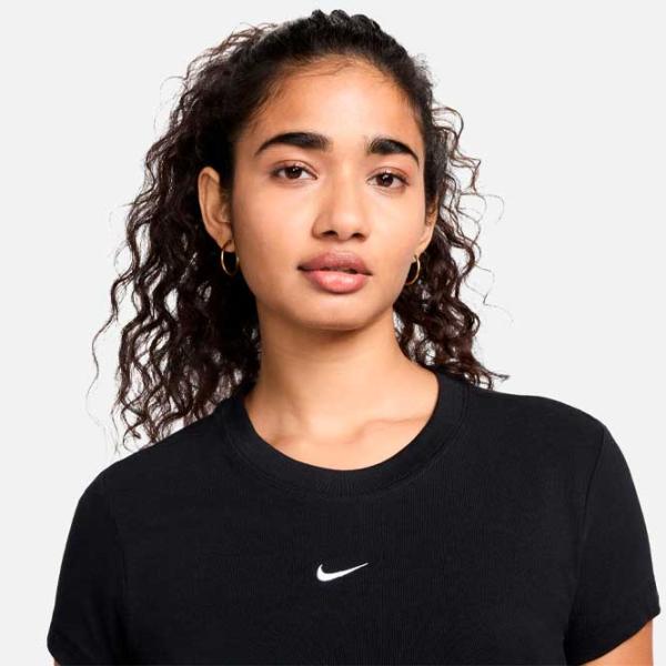 Tricou pentru femei Nike W Sportswear Chill Knit 46% bumbac / Black photo 2