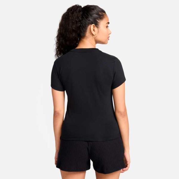 Tricou pentru femei Nike W Sportswear Chill Knit 46% bumbac / Black photo 3