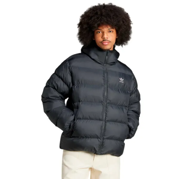 Куртка для мужчин Adidas Tonal Hooded Puffer Демисезон / Черный photo 1 Куртка для мужчин Adidas Tonal Hooded Puffer Демисезон / Черный photo 1