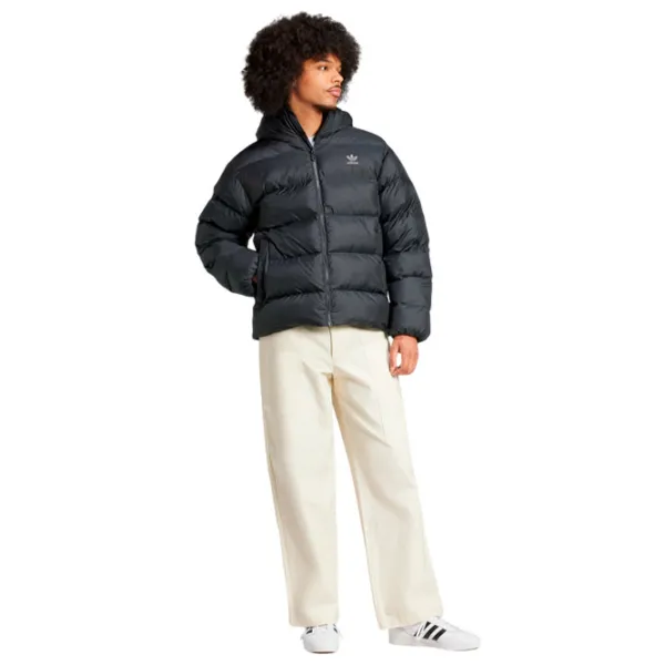 Куртка для мужчин Adidas Tonal Hooded Puffer Демисезон / Черный photo 3 Куртка для мужчин Adidas Tonal Hooded Puffer Демисезон / Черный photo 3