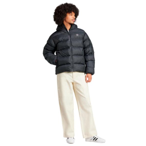 Куртка для мужчин Adidas Tonal Hooded Puffer Демисезон / Черный photo 3 Куртка для мужчин Adidas Tonal Hooded Puffer Демисезон / Черный photo 3