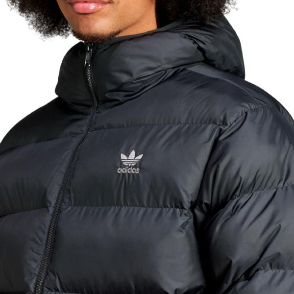 Куртка для мужчин Adidas Tonal Hooded Puffer Демисезон / Черный photo 4 Куртка для мужчин Adidas Tonal Hooded Puffer Демисезон / Черный photo 4