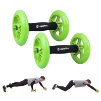 Rotă pentru abdomen Insportline AB Roller Double Green photo 4