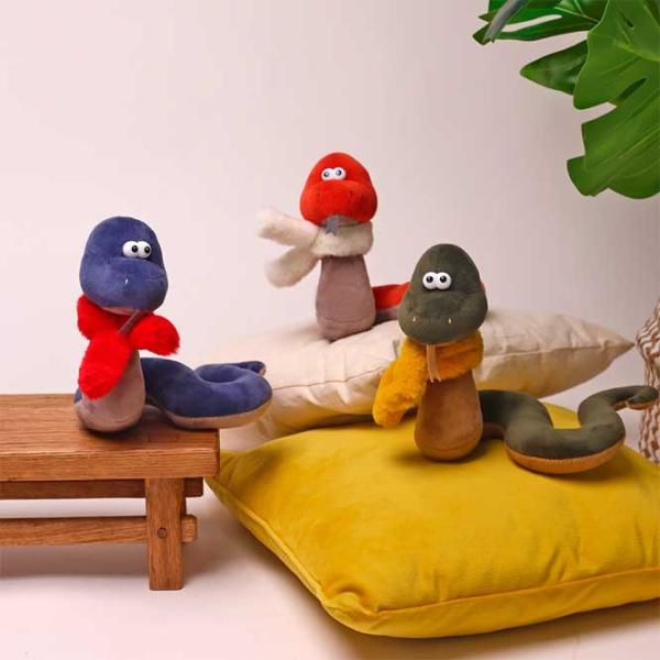 Jucărie moale Orange Toys Animals Johnny the Snake  1+ / White photo 5