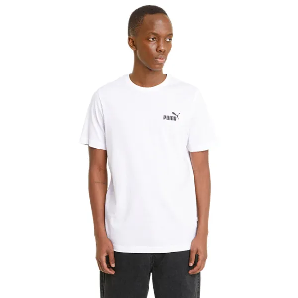 Футболка для мужчин Puma Ess Small Logo Tee 100% хлопок / Белый photo 3