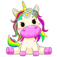 Pictură pe numere Strateg Unicorn ES0846 30 x 30 cm / Verticală