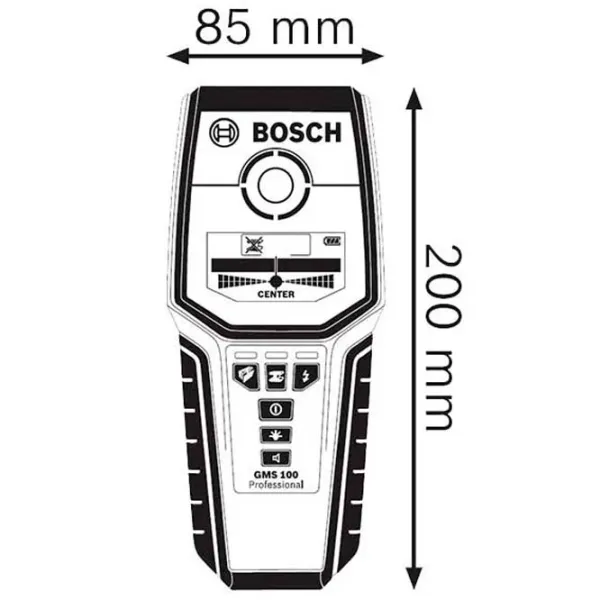 Детектор Bosch GMS 100 PROF Зеленый / Аккумулятор photo 5 Детектор Bosch GMS 100 PROF Зеленый / Аккумулятор photo 5