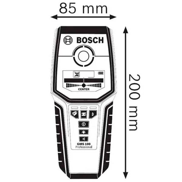 Детектор Bosch GMS 100 PROF Зеленый / Аккумулятор photo 5 Детектор Bosch GMS 100 PROF Зеленый / Аккумулятор photo 5