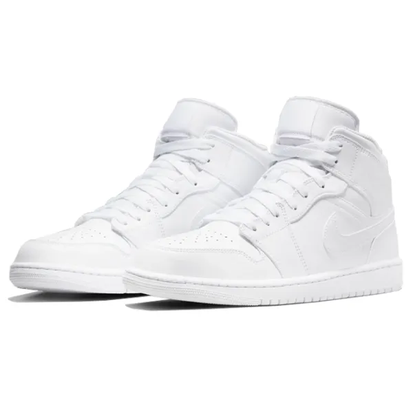 Ghete pentru bărbați Nike Air Jordan 1 Mid 44.5 / White photo 1
