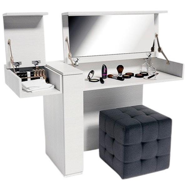Туалетный столик Indart 91560 ДСП меламин / White photo 1 Туалетный столик Indart 91560 ДСП меламин / White photo 1