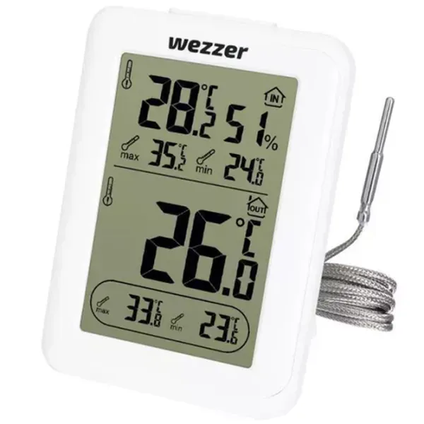 Termometru Digital Wezzer SN10  Pentru saună / °C / White photo 1