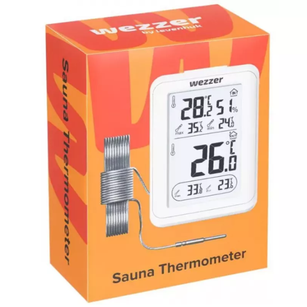 Termometru Digital Wezzer SN10  Pentru saună / °C / White photo 3