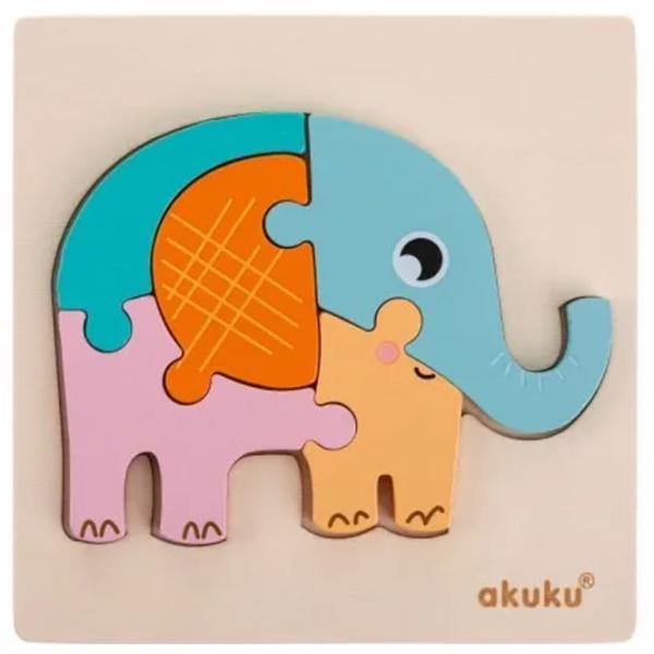 Развивающий набор Akuku Elephant 1+/ Головоломка photo 1